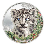 Woodland Spirits Snow Leopard 2026 500T High Relief Colour 1oz Silver Proof Coin