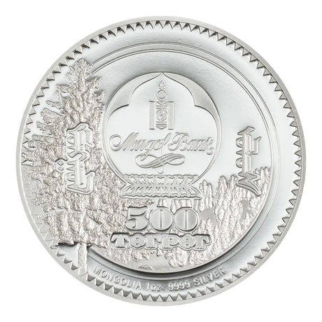 Woodland Spirits Snow Leopard 2026 500T High Relief Colour 1oz Silver Proof Coin