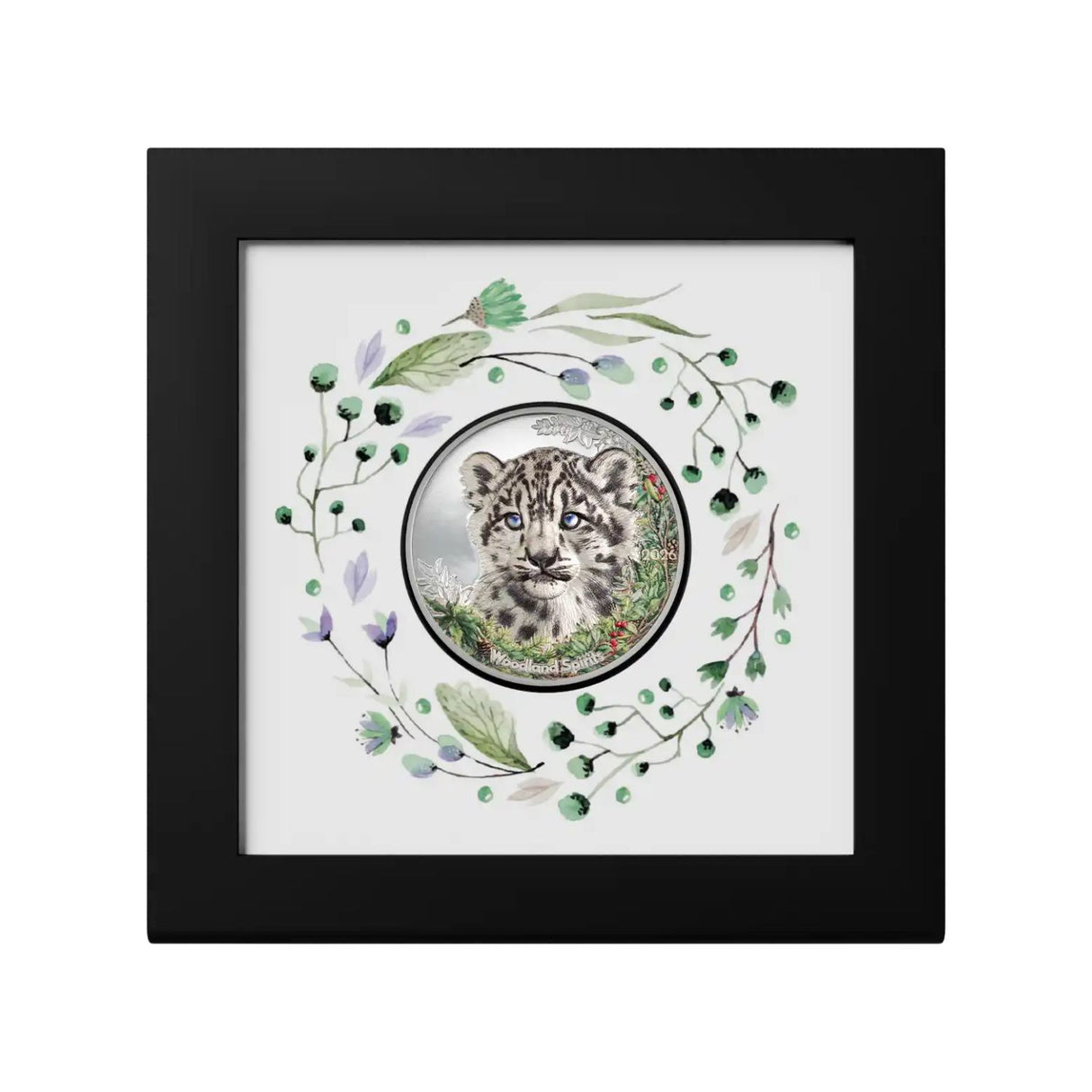 Woodland Spirits Snow Leopard 2026 500T High Relief Colour 1oz Silver Proof Coin