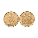 Queen Victoria 1887M Jubilee Gold Half Sovereign Choice Uncirculated