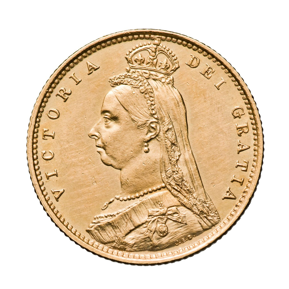 Queen Victoria 1887M Jubilee Gold Half Sovereign Choice Uncirculated