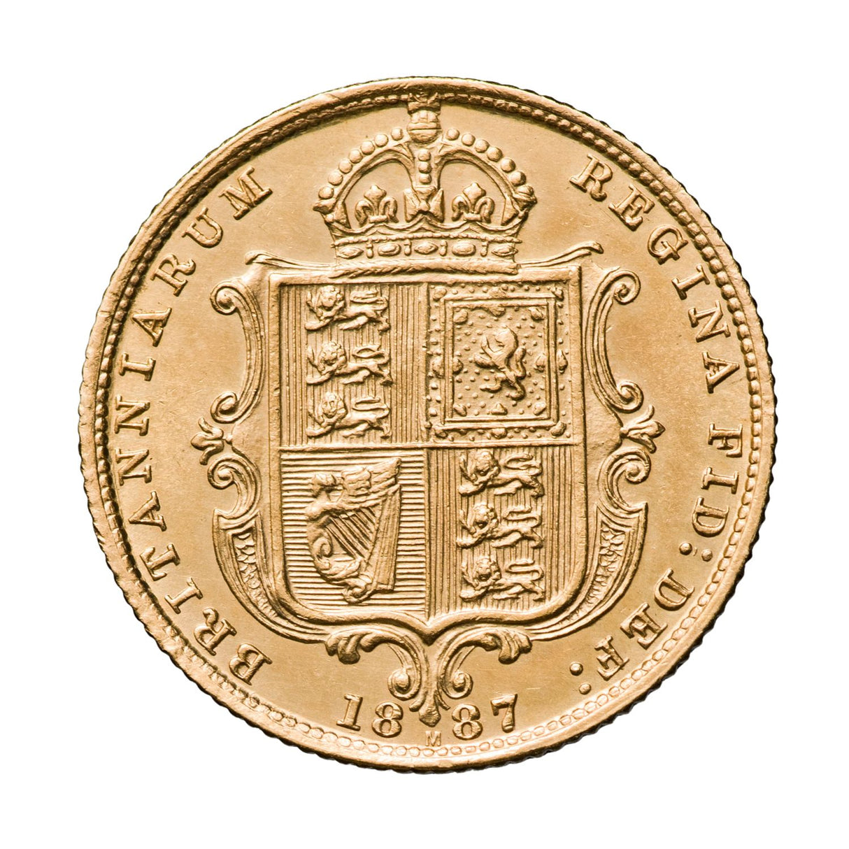 Queen Victoria 1887M Jubilee Gold Half Sovereign Choice Uncirculated