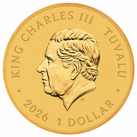 Stranger Things - Hawkins 2026 $1 Colour Gold-plated Uncirculated Coin