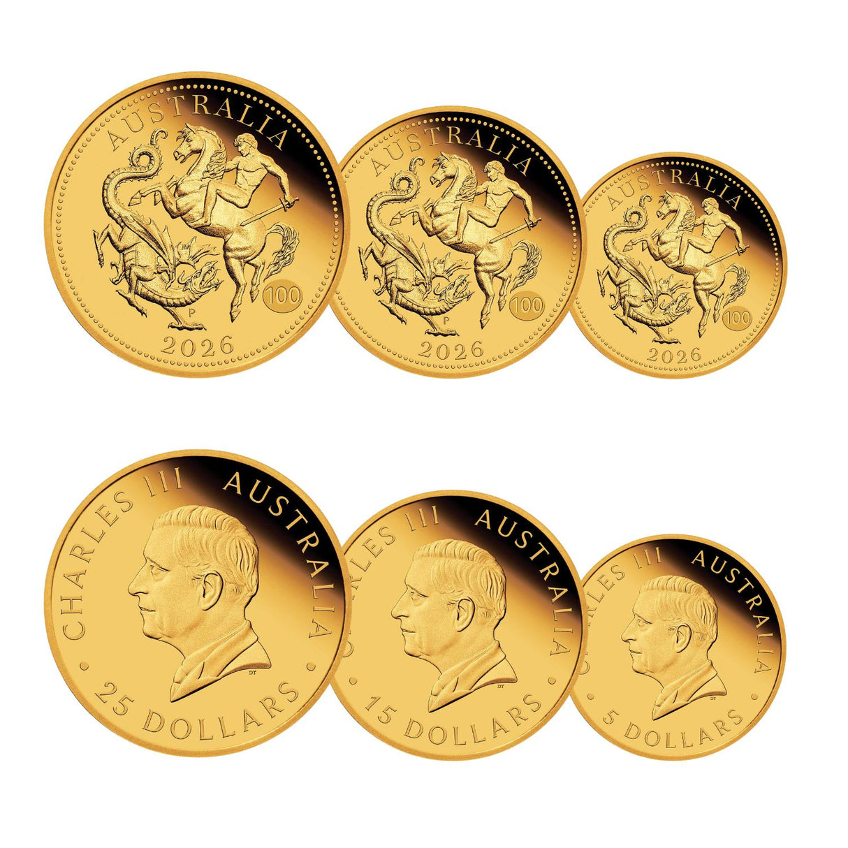 Australia 2026 Gold Sovereign Proof 3-Coin Set – Centenary of the Birth of Elizabeth II