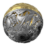 Sea & Surface 2026 $5 Filigree Gold-plated 2oz Silver Antique Spherical Coin