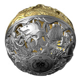 Sea & Surface 2026 $5 Filigree Gold-plated 2oz Silver Antique Spherical Coin