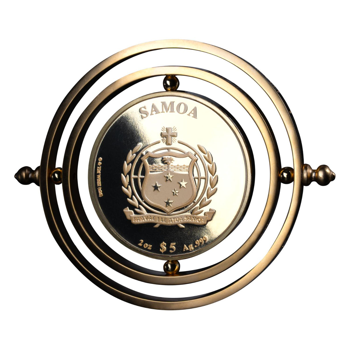Harry Potter Time Turner 2026 $5 Gold-plated 2oz Silver Prooflike Coin