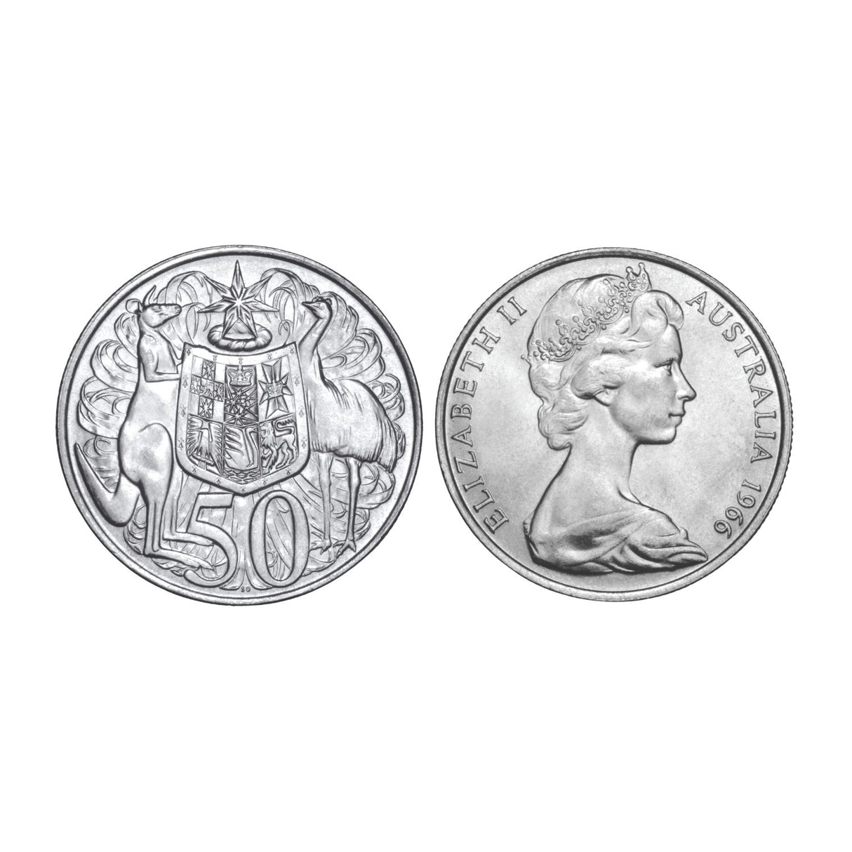 Australia 60th Anniversary of Decimal Currency 1966 & 2026 50c Uncirculated 2-Coin Set