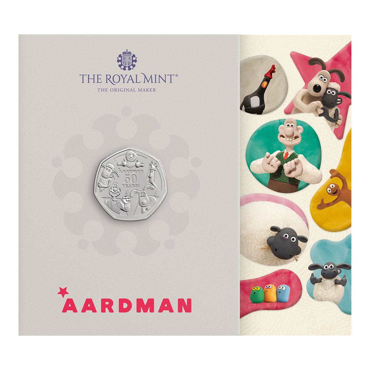 Great Britain 50 Years of Aardman 2026 50p Brilliant Uncirculated Coin