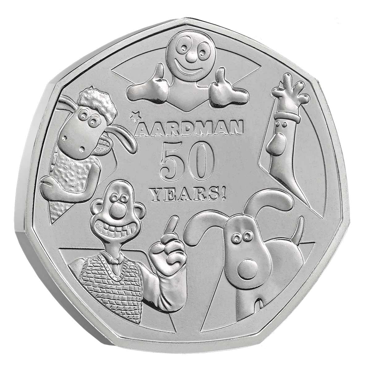 Great Britain 50 Years of Aardman 2026 50p Brilliant Uncirculated Coin