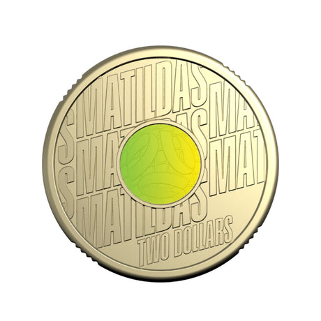Australia Matildas 2026 $2 Colour Aluminium-Bronze Uncirculated Coin