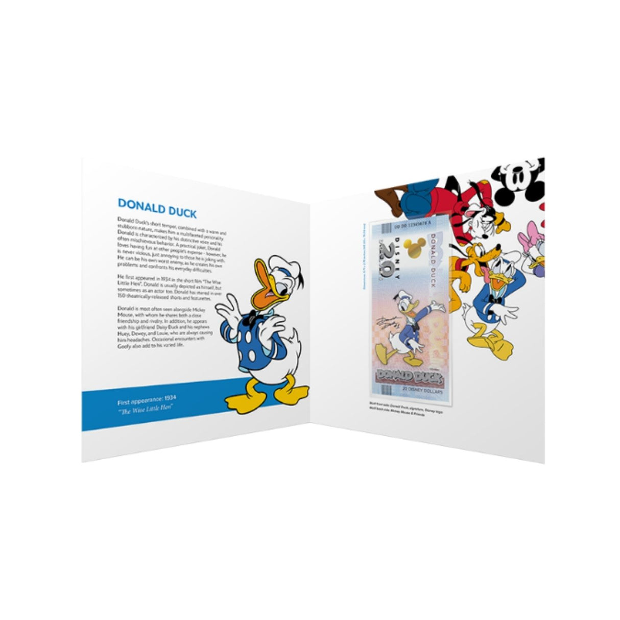 Official DisneyTM Souvenir Notes MICKEY AND FRIENDS - Donald Duck