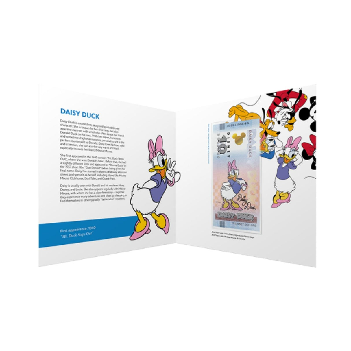 Official DisneyTM Souvenir Notes MICKEY AND FRIENDS - Daisy Duck