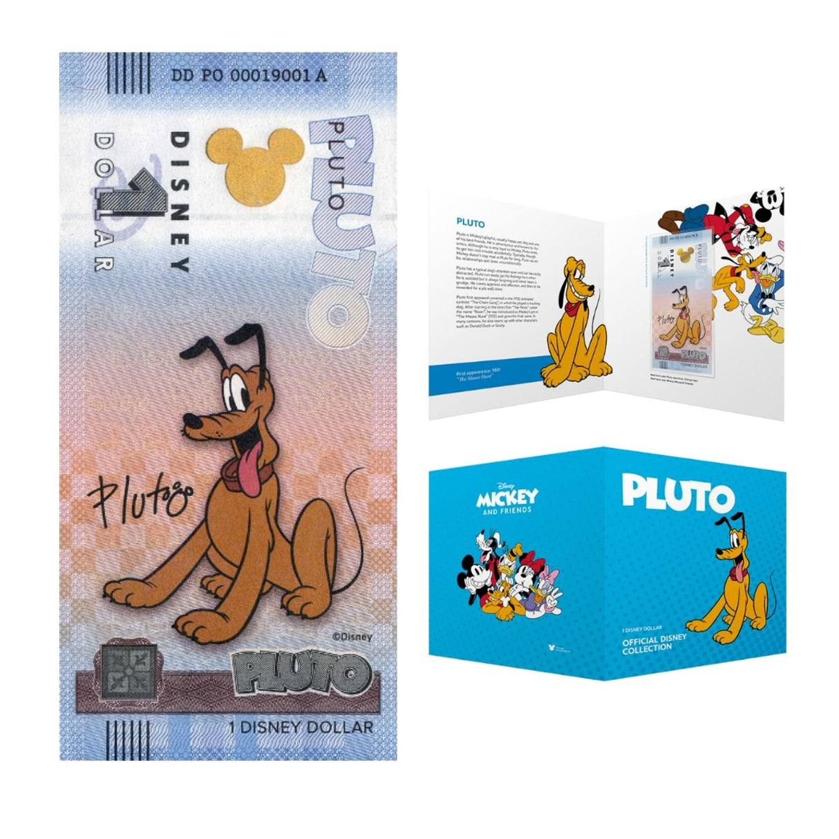 Official DisneyTM Souvenir Notes MICKEY AND FRIENDS - Pluto