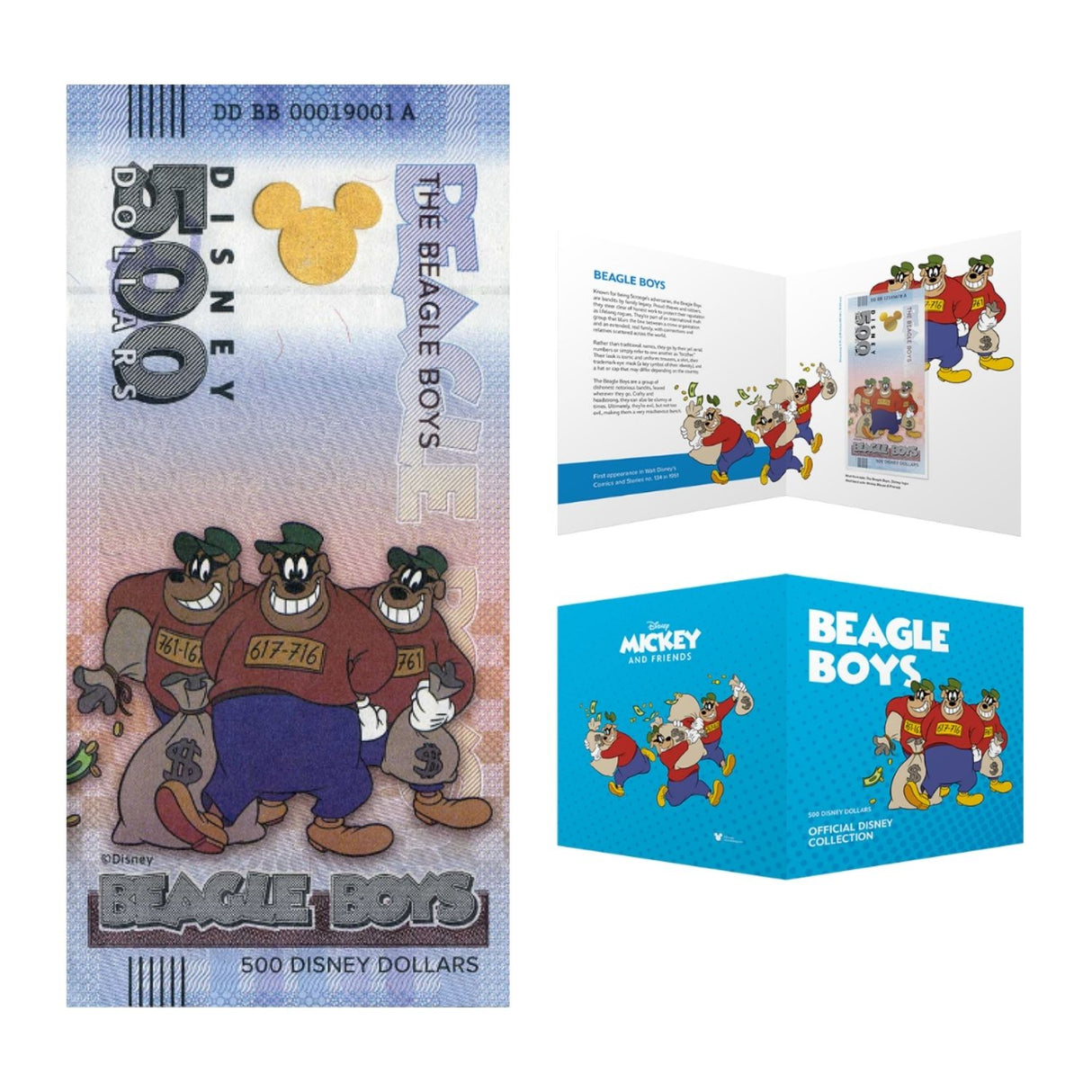 Official DisneyTM Souvenir Notes MICKEY AND FRIENDS - Beagle Boys