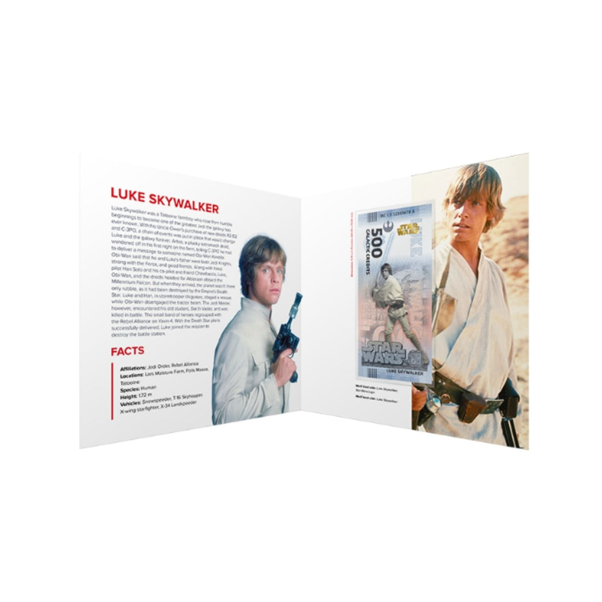 Official DisneyTM Souvenir Notes STAR WARS - Luke Skywalker