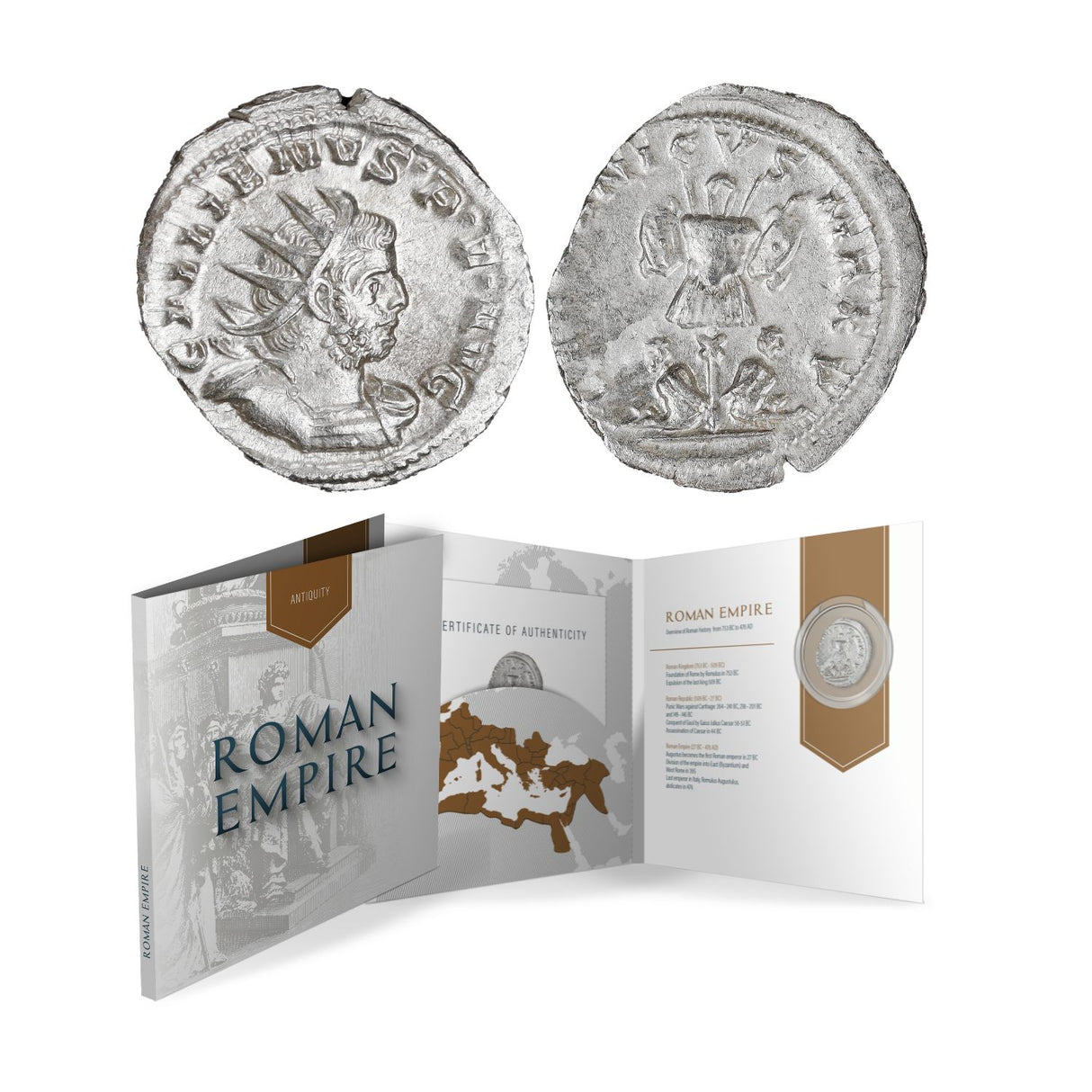 Roman Silver Coin with Tropaion Motif