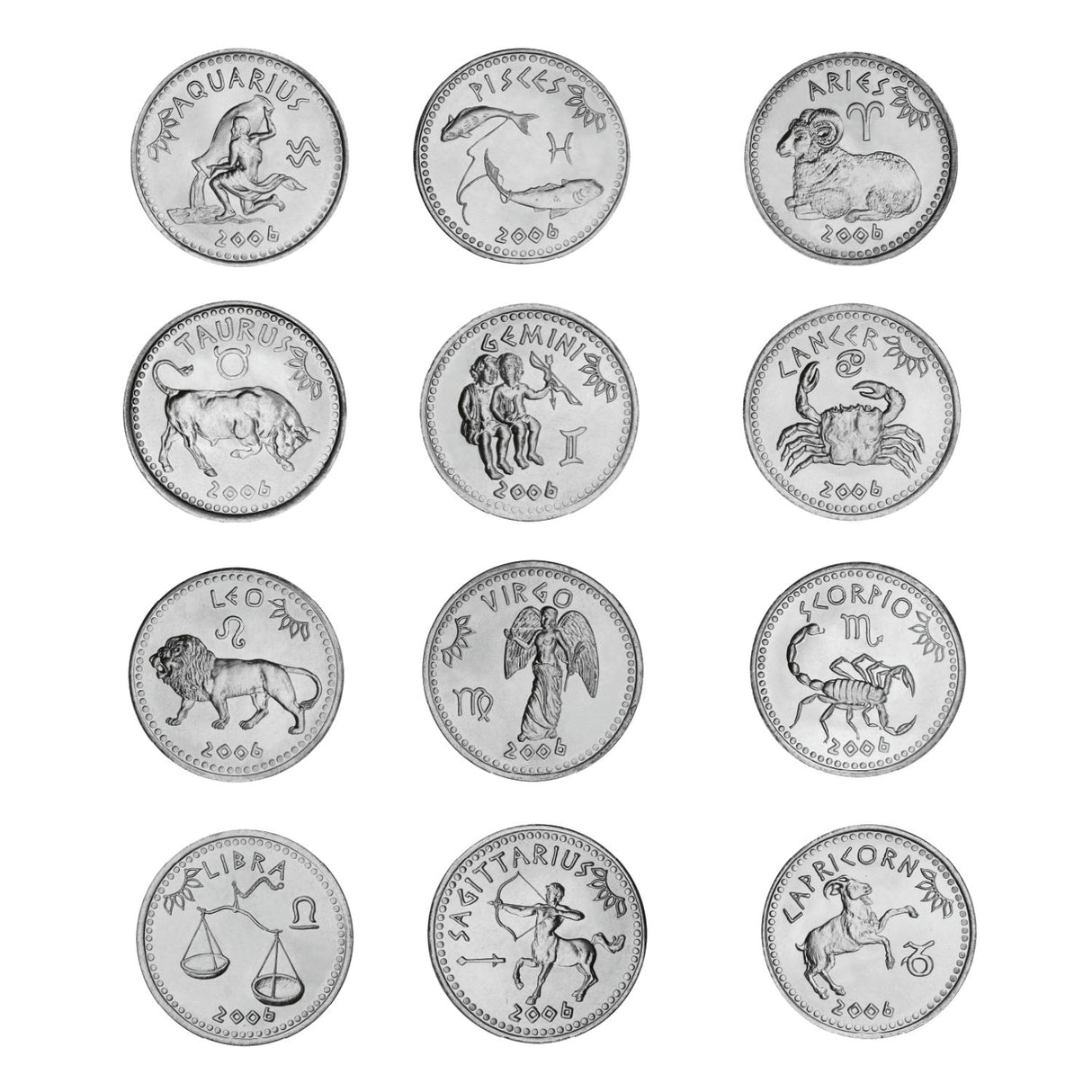The Complete Set with Signs of the Zodiac