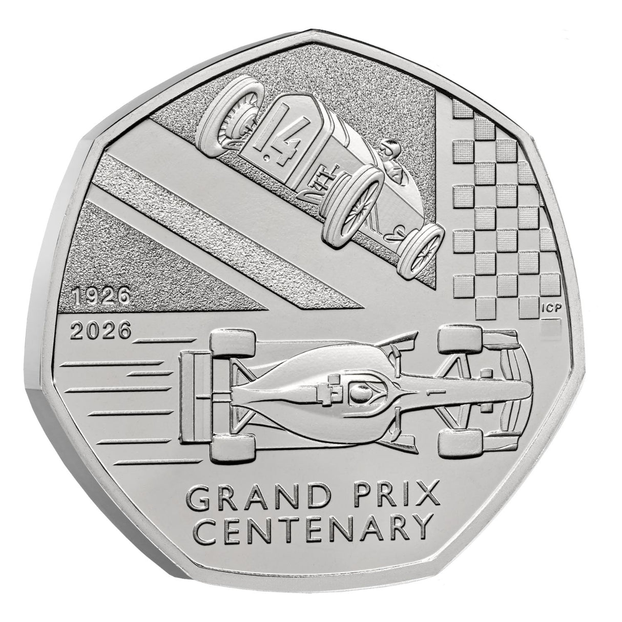 Great Britain 100 Years of the British Grand Prix 2026 50p Brilliant Uncirculated Coin