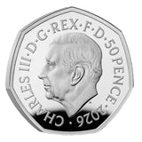 Great Britain 100 Years of the British Grand Prix 2026 50p Colour Silver Proof Coin