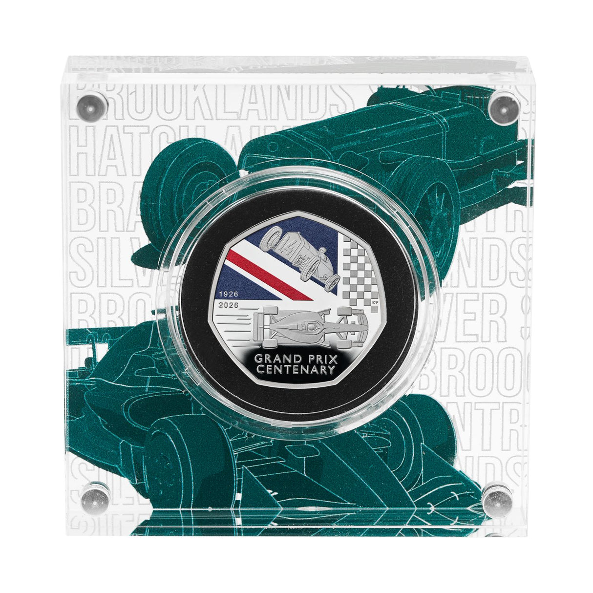 Great Britain 100 Years of the British Grand Prix 2026 50p Colour Silver Proof Coin