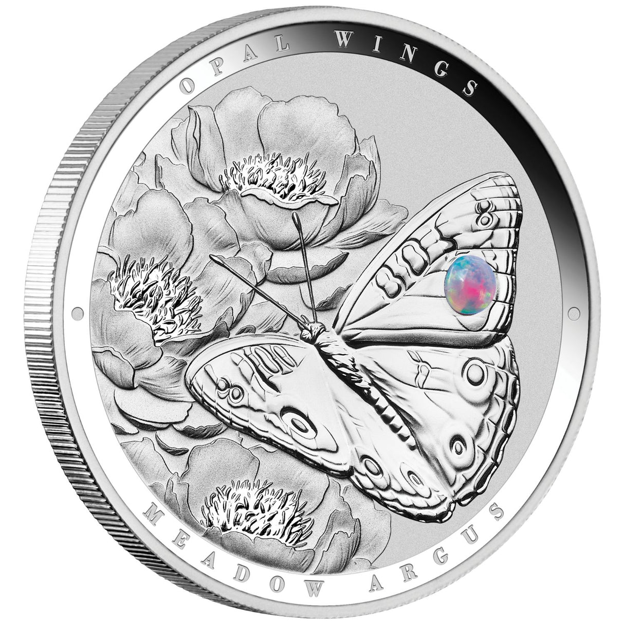 Australian Opal Wings Meadow Argus 2026 $2 Opal 1oz Silver Proof Coin