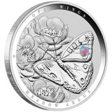 Australian Opal Wings Meadow Argus 2026 $2 Opal 1oz Silver Proof Coin