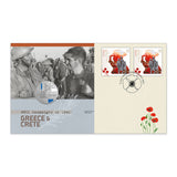 Australia WWII Greece & Crete 2026 20c Privymark Stamp & Coin Cover