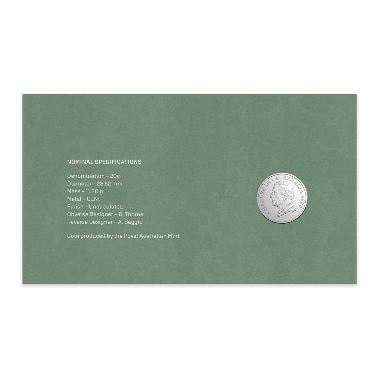 Australia WWII North Africa & Middle East 2026 20c Privymark Stamp & Coin Cover