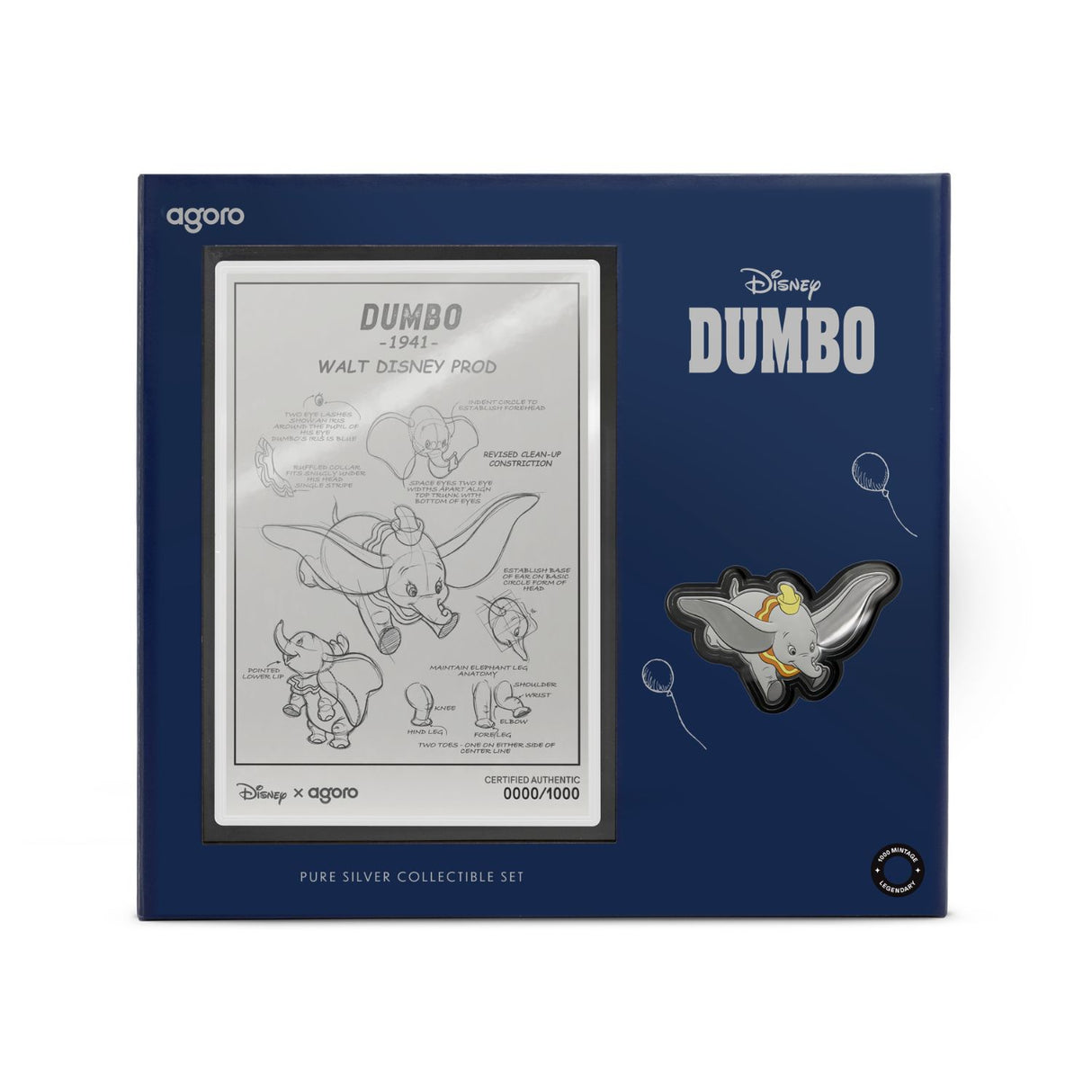 Dumbo 2026 $2 3/4oz & $1 5g Silver 2-Coin Set
