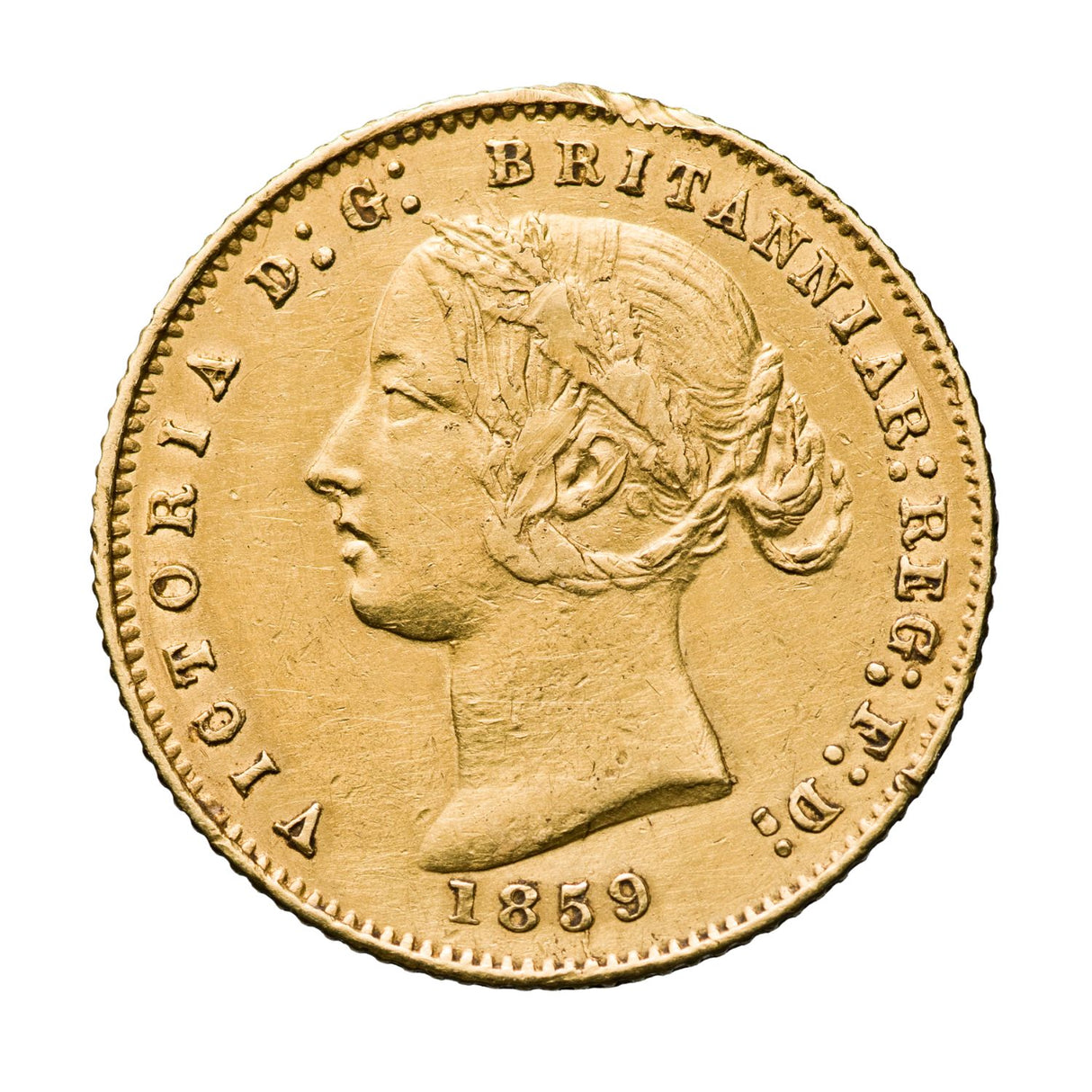 1859 Sydney Mint Half Sovereign Type II Very Fine with minor edge knocks