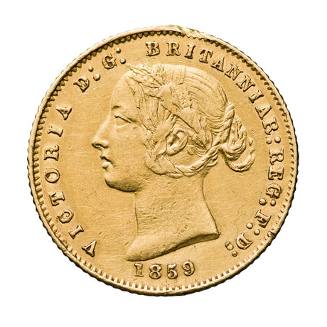 1859 Sydney Mint Half Sovereign Type II Very Fine with minor edge knocks