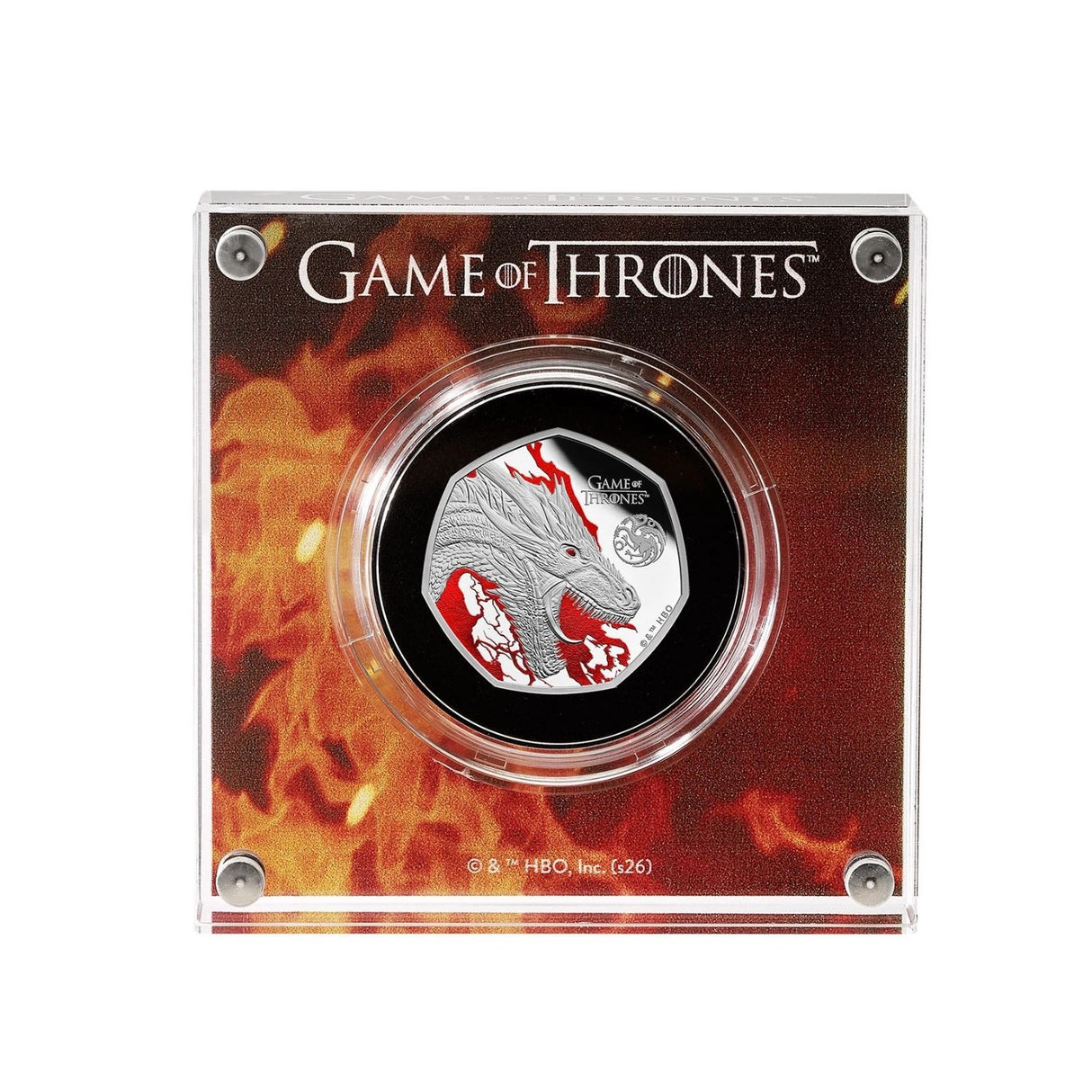 Great Britain Game of Thrones Fire 2026 50p Colour Silver Proof Coin