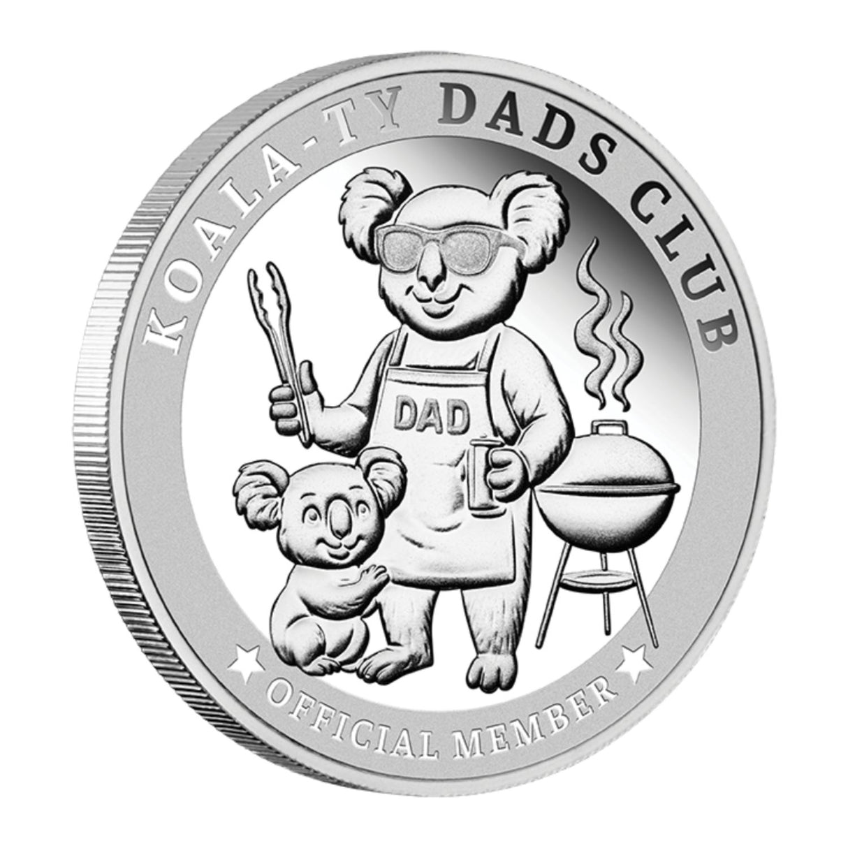 Koala-Ty Dads Club 1/4oz Silver Prooflike Official Member Medallion