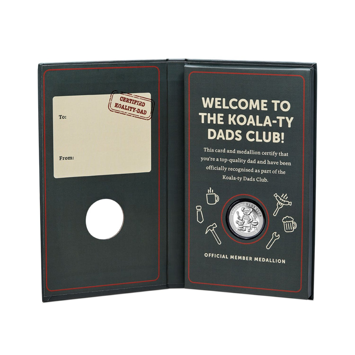 Koala-Ty Dads Club 1/4oz Silver Prooflike Official Member Medallion
