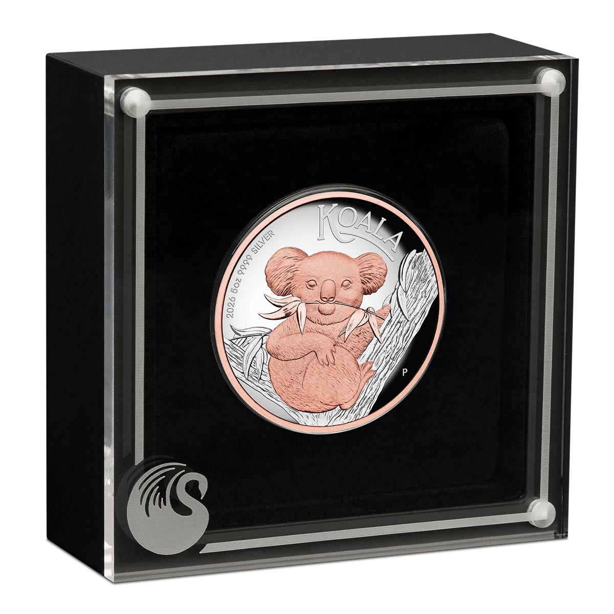 Australia Koala 2026 $8 High Relief Rose Gold-plated 5oz Silver Proof Coin