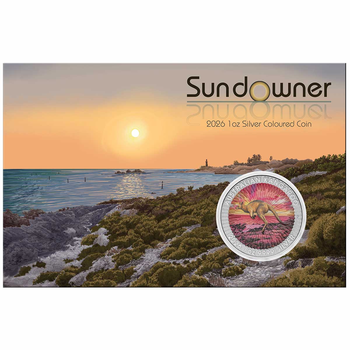 Australia Sundowner Red Kangaroo 2026 $1 Colour 1oz Silver Uncirculated Coin