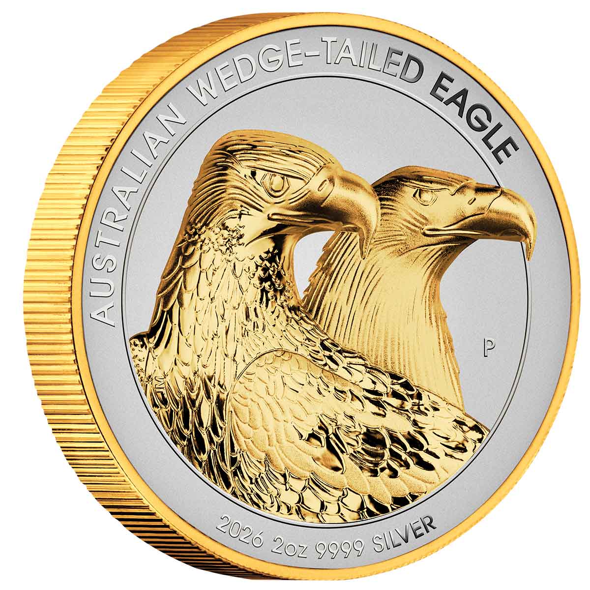 Australia Wedge-tailed Eagle 2026 $2 Ultra High Relief Gold-plated 2oz Silver Enhanced Reverse Proof Coin