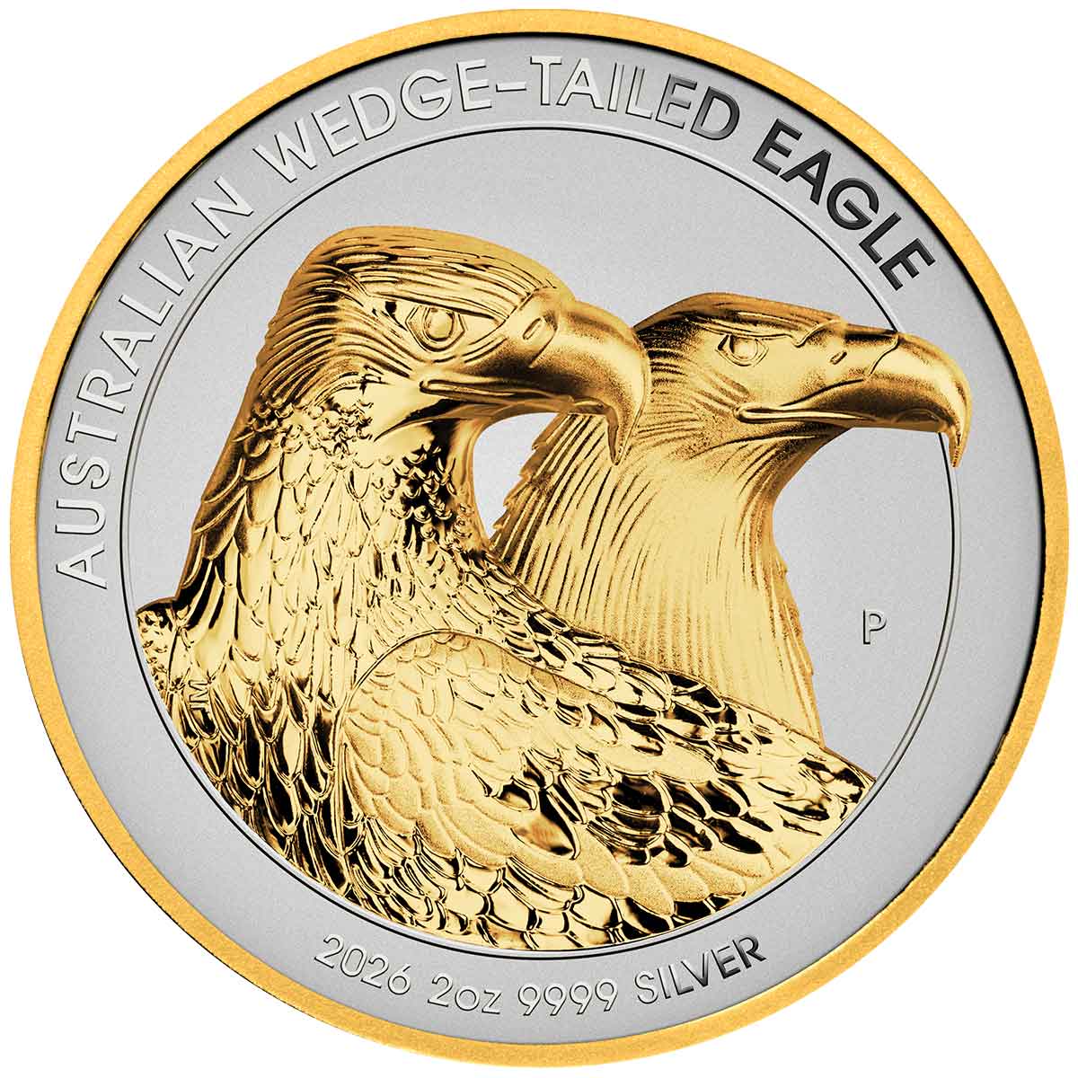 Australia Wedge-tailed Eagle 2026 $2 Ultra High Relief Gold-plated 2oz Silver Enhanced Reverse Proof Coin