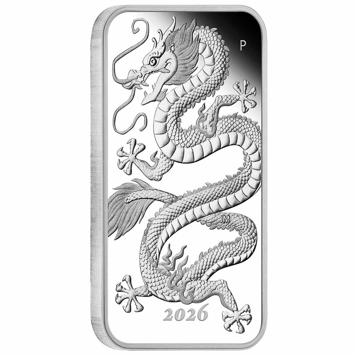 Australia Dragon 2026 $1 1oz Silver Proof Rectangular Coin