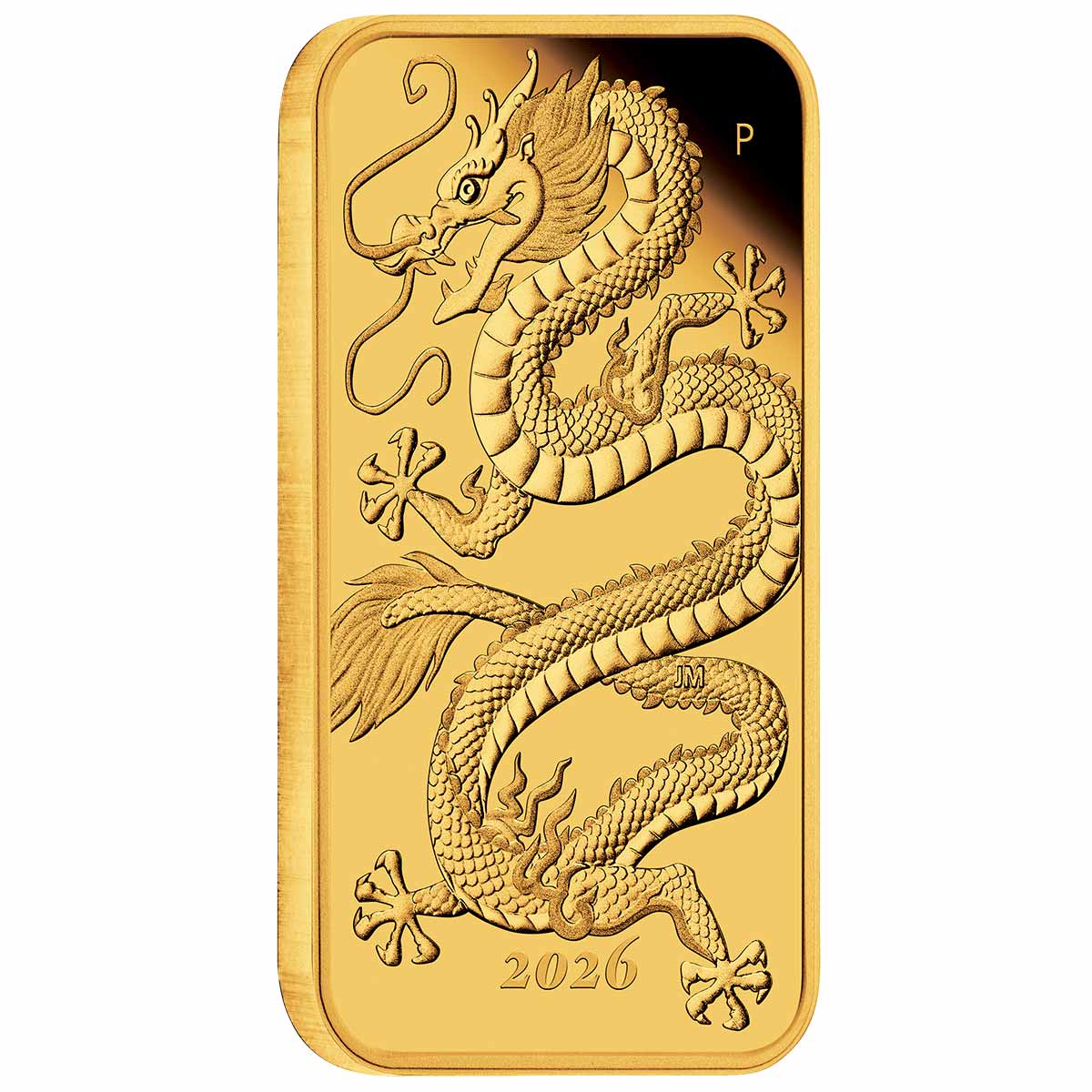 Australia Dragon 2026 $100 1oz Gold Proof Rectangular Coin