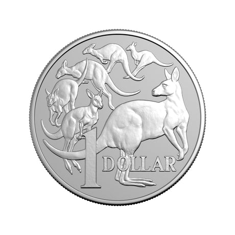 Australia Decimal Currency 60th Anniversary 2026 $1 Mob of Six Roos 1oz Silver Frosted Uncirculated Coin