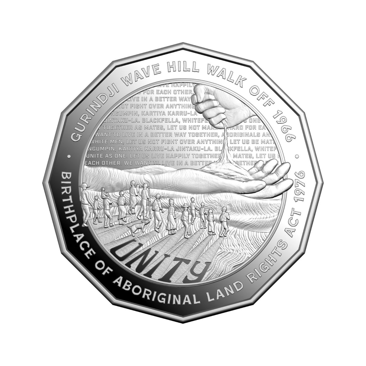 Australia Wave Hill Walk Off 60th Anniversary & Aboriginal Land Rights (Northern Territory) Act 1976 50th Anniversary 2026 50c Silver Proof Coin