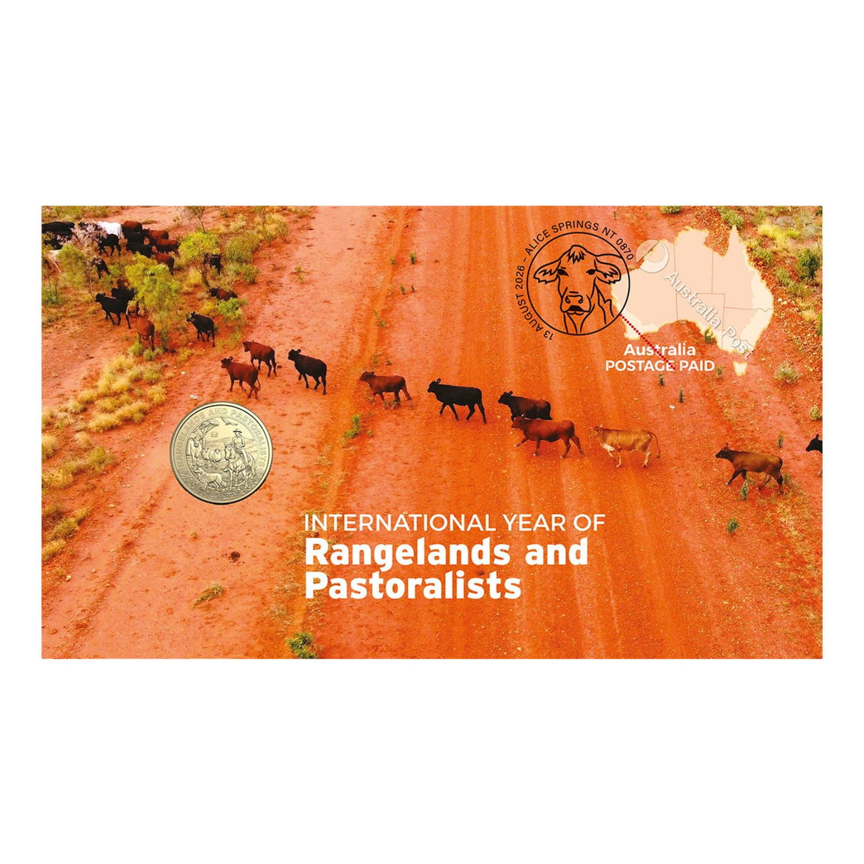 Australia Heart & Soul 2026 $1 Rangelands & Pastoralists Privymark Philatelic Numismatic Cover