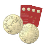 Australia Lunar Year of the Rat 2020 $1 Aluminium-Bronze Uncirculated 2-Coin Set