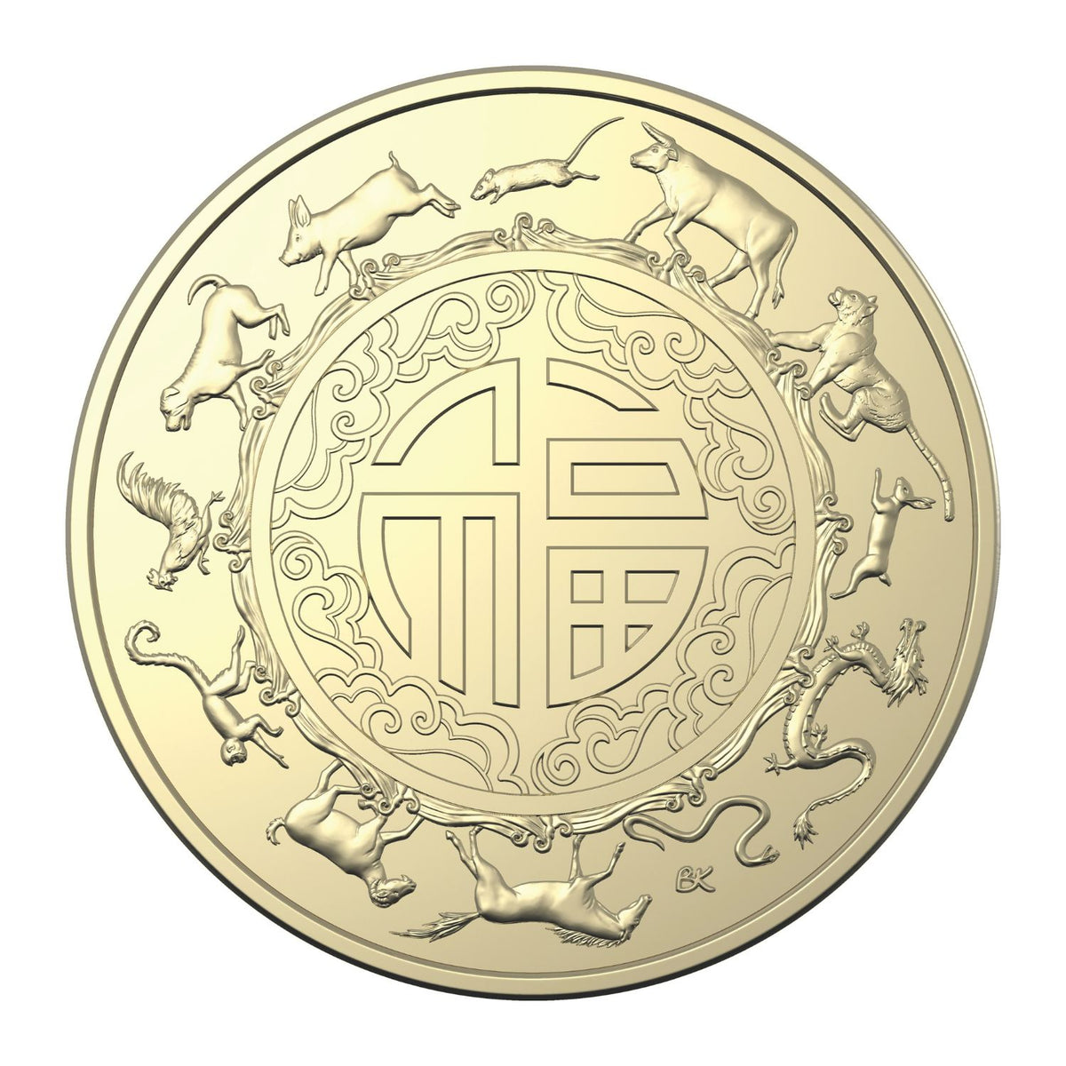 Australia Lunar Year of the Rat 2020 $1 Aluminium-Bronze Uncirculated 2-Coin Set
