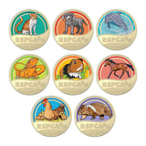 2021 $1 RSPCA 150 Years set of 8 coloured Unc Coins