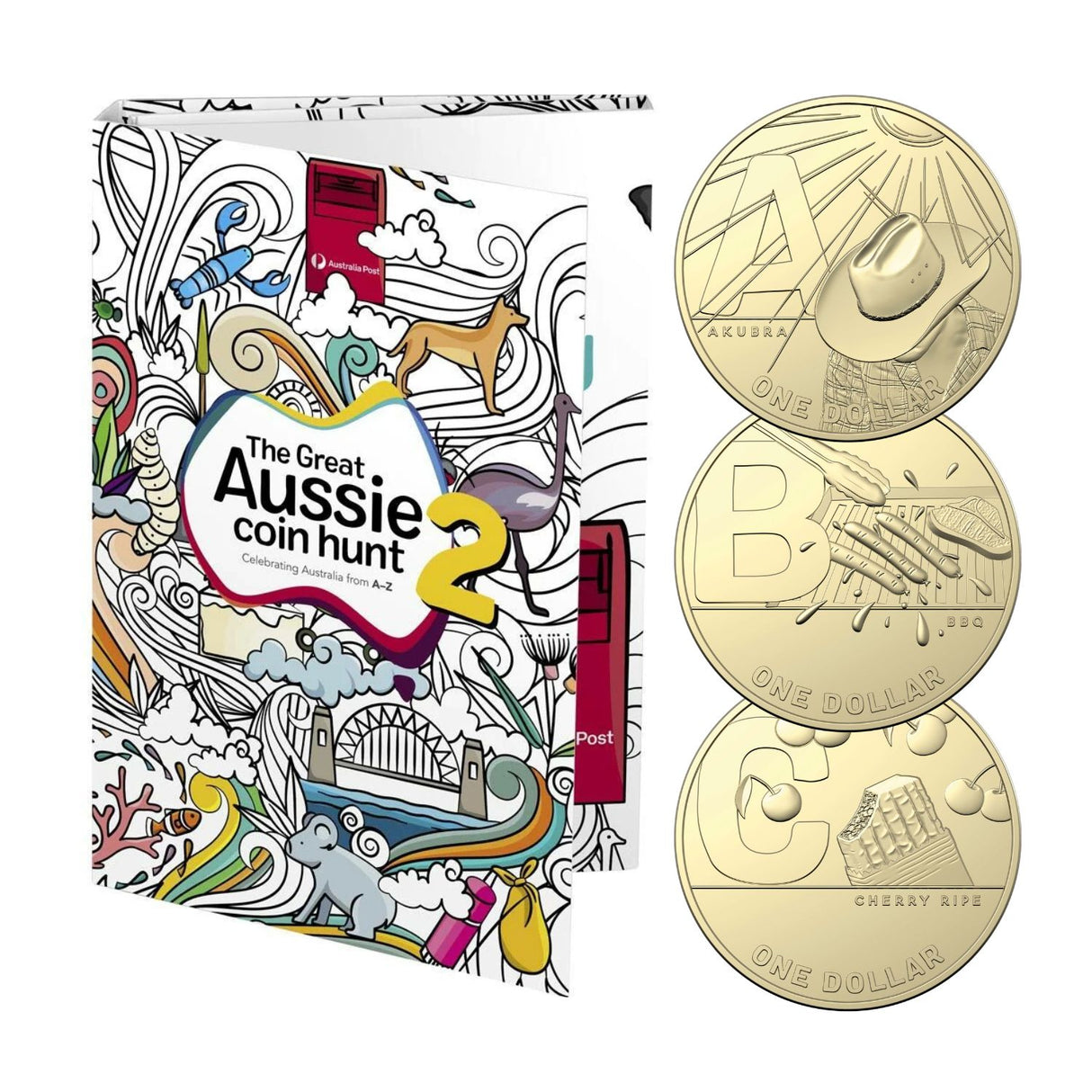 2021 $1 Great Aussie Coin Hunt #2 26 Coin set in official folder UNC
