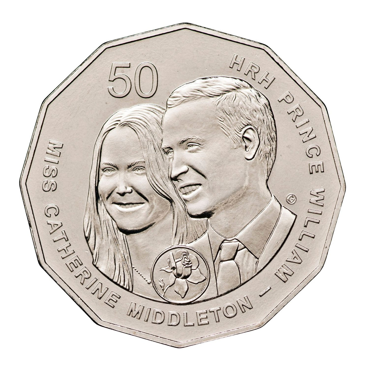 2011 50c Royal Wedding of William & Catherine Unc Coin