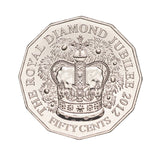 2012 50c Diamond Jubilee of of the accession of Queen Elizabeth II Unc Coin